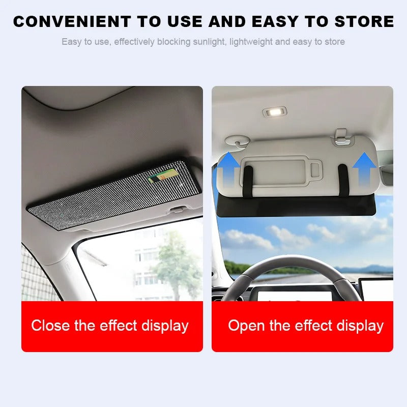 Bling Rhinestone Car Sun Visor Extender – Glare Shield with Card & Ticket Holder