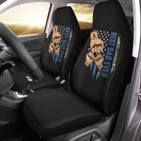 Personalized Best Dad Ever Car Seat Covers, Fist Bump Father's Day, Dad Hand Fist Bump, Custom For Your Cars, Car Bucket Seat Protection Airbag Compatible 2 PCS, Car Accessories, Happy Father's Day