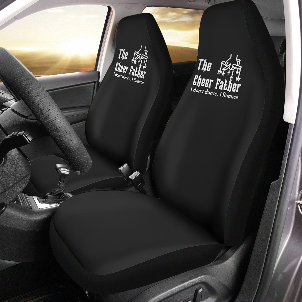 The Cheerfather Car Seat Covers, Cheer Dad Car Seat Covers, Funny Father, Custom For Your Cars, Car Bucket Seat Protection Airbag Compatible 2 PCS, Car Accessories, Happy Father's Day, Father's Day Gift