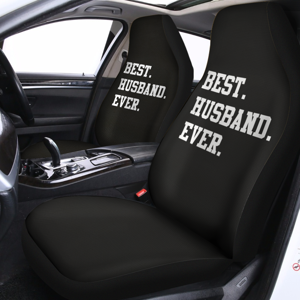 Best. Husband. Ever Car Seat Covers, Custom For Your Cars, Car Bucket Seat Protection Airbag Compatible 2 PCS, Car Accessories, Happy Father's Day, Father's Day Gift