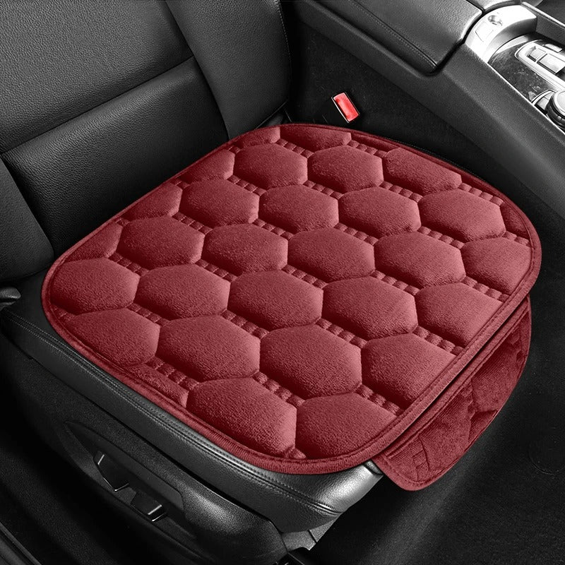 Winter Plush Car Seat Cushion – Thick Velvet Universal Seat Cover with Non-Slip Design - Delicate Leather