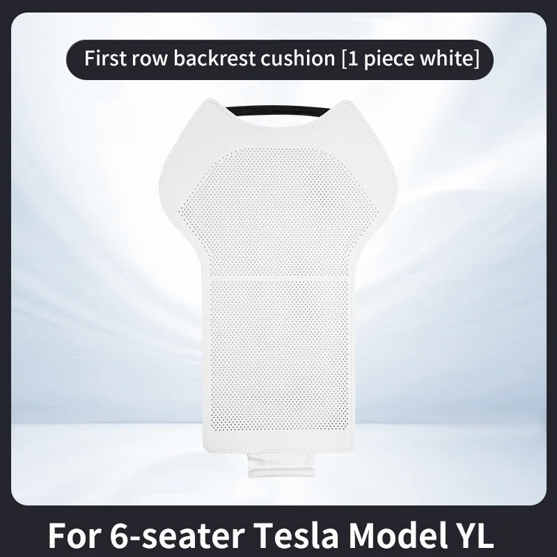 For 6-seater Tesla Model YL Car Seat Cushion Set – Front & Rear Seat Protection Cushions - Delicate Leather