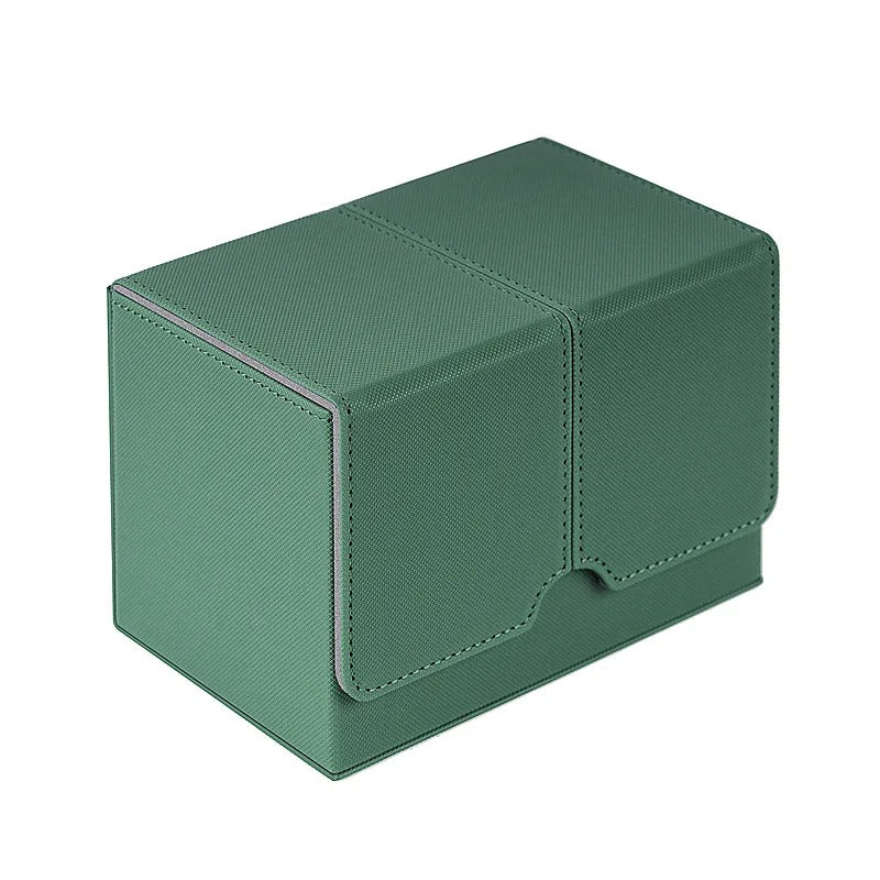 200+ Card Deck Box Organizer Holder Storage for Commander Card Carrying Organizer Case Leather Card Deck Storage Box