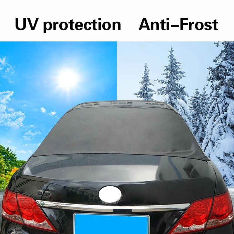 Universal Rear Window Cover – All-Season Snow, Frost & Sun Protection - Delicate Leather