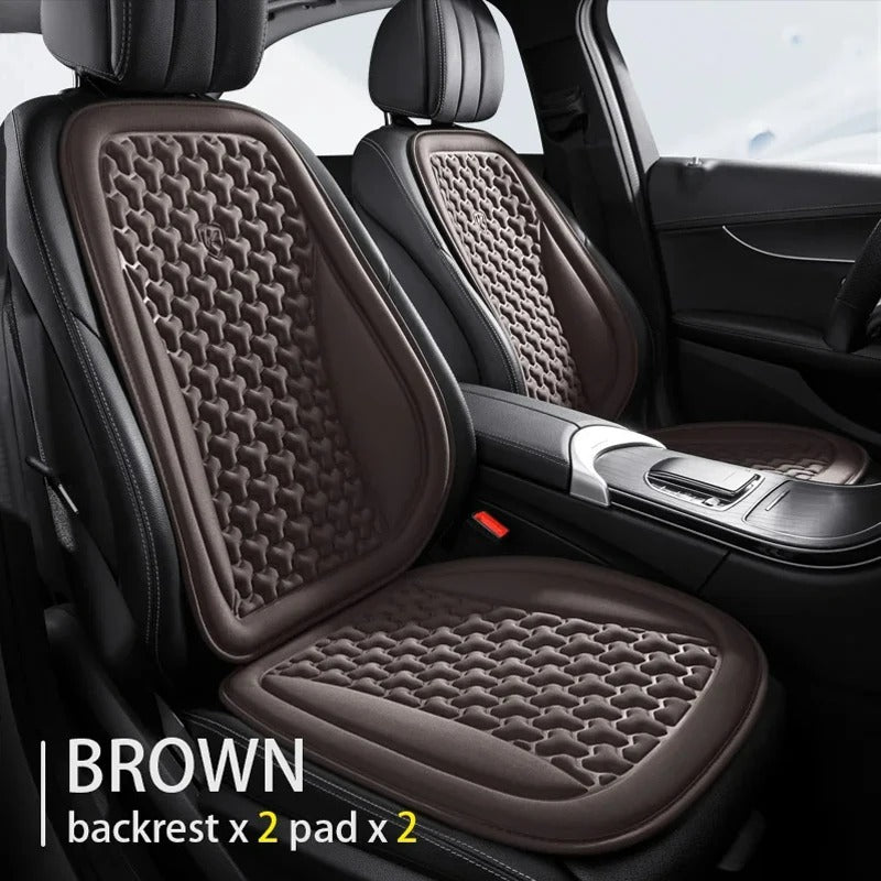 Universal 3D Breathable Car Seat Cover Set – Sweatproof Seat Protectors for Front & Rear Seats - Delicate Leather