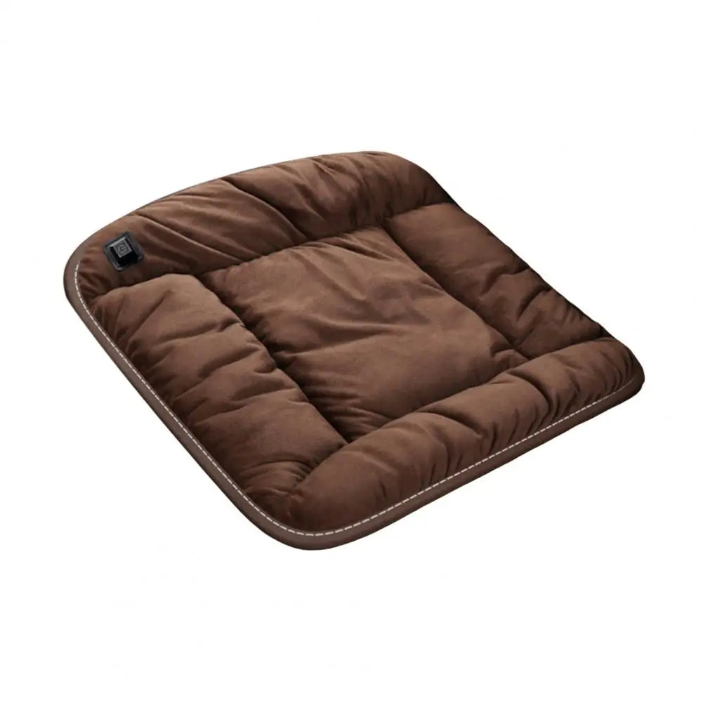 USB Powered Heated Car Seat Cushion – Fast Heating Wear-Resistant Winter Seat Warmer with Adjustable Temperature and Auto-Off - Delicate Leather  