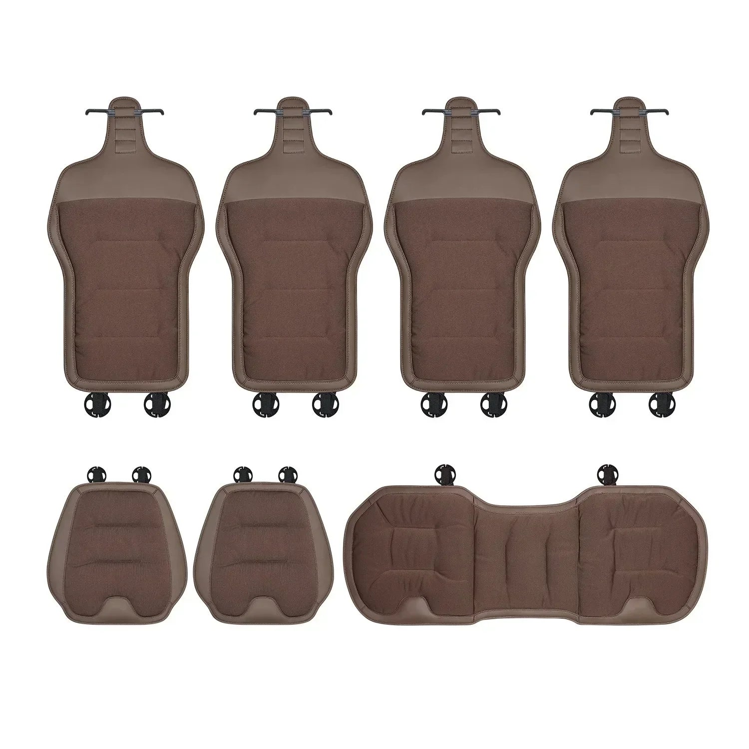 Luxury Breathable Ice Silk Car Seat Cover – Full Set Universal Anti-Slip Seat Cushion - Delicate Leather  