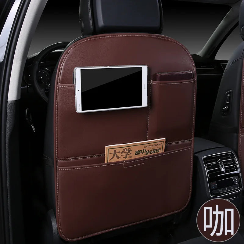 Car Seat Anti-Kick Mat – Back Seat Protector Cover for Children, Anti-Dirty Pad - Delicate Leather  