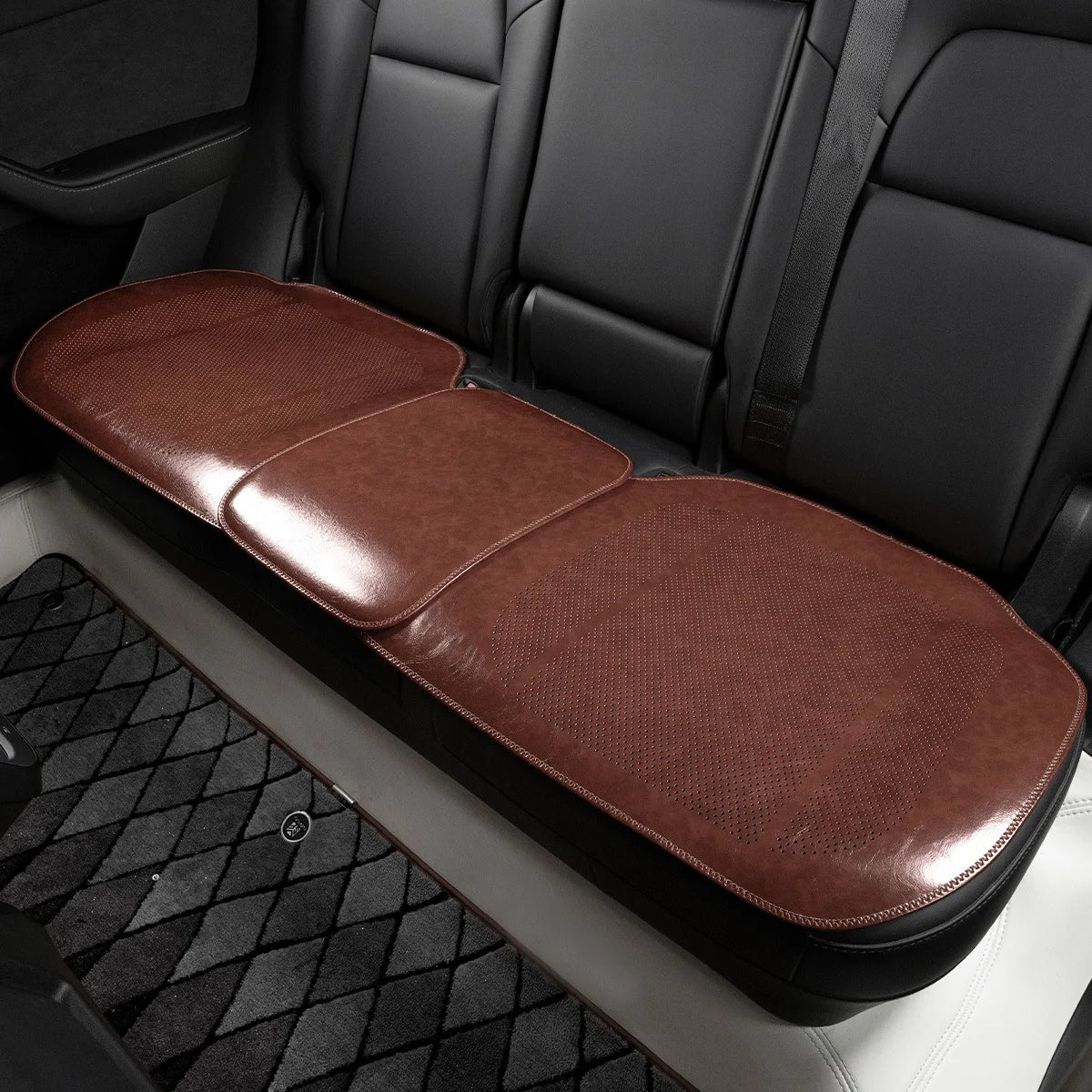New Car Seat Cover Oil Wax Leather - Breathable Hole Seat Cushion for Volkswagen, Chevrolet, Cadillac, Kia, Haval, Tesla, Mitsubishi, and More - Delicate Leather  