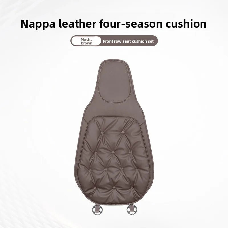 Universal Winter Down Car Seat Cover – Warm Breathable Soft Seat Cushion Protector for Vehicle Interior - Delicate Leather  