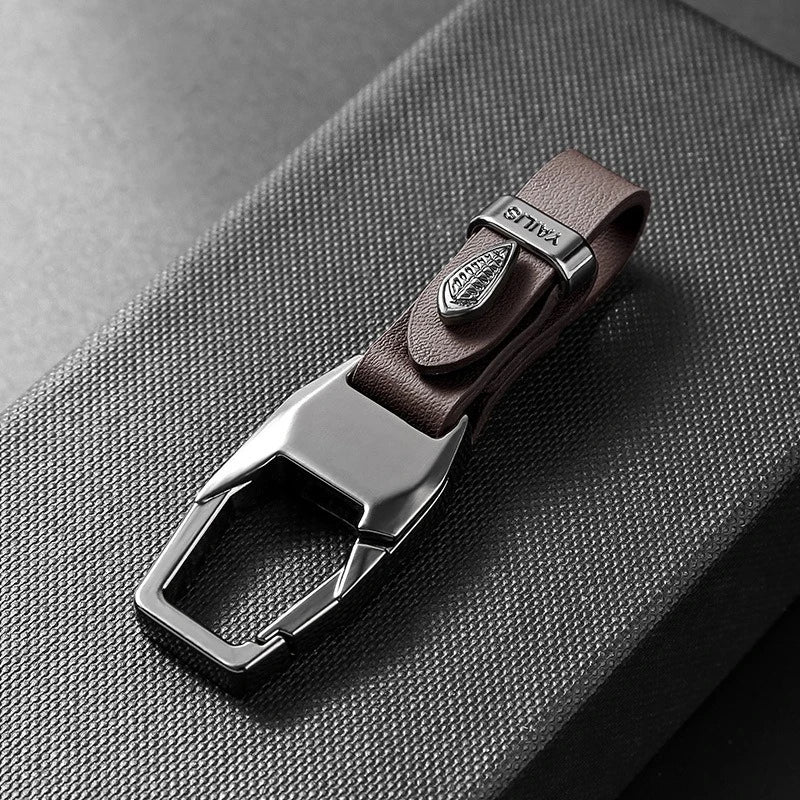Premium Genuine Leather Keychain – Men’s Car Key Ring Holder with Anti-Loss Buckle, Key Strap Wallet Keyring Gift - Delicate Leather  