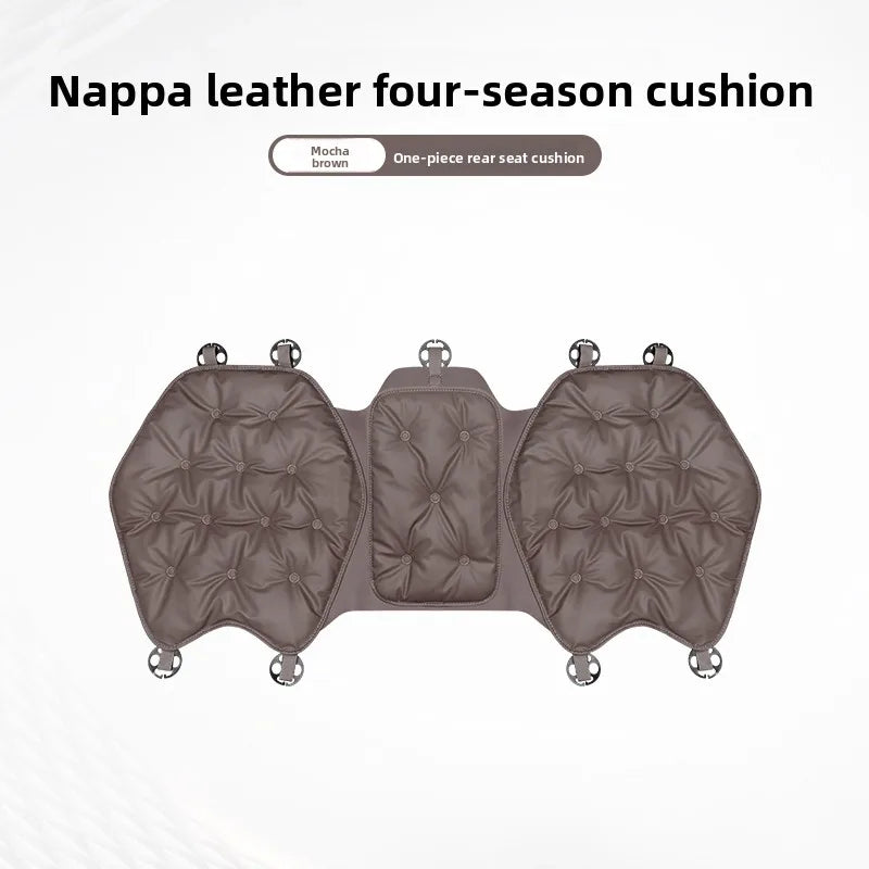Universal Winter Down Car Seat Cover – Warm Breathable Soft Seat Cushion Protector for Vehicle Interior - Delicate Leather  
