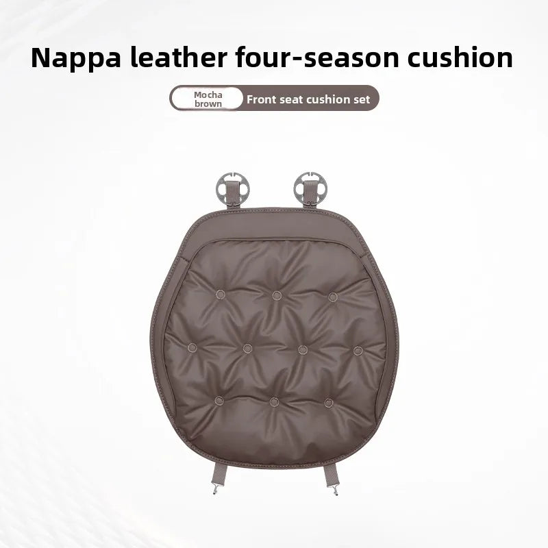 Universal Winter Down Car Seat Cover – Warm Breathable Soft Seat Cushion Protector for Vehicle Interior - Delicate Leather  