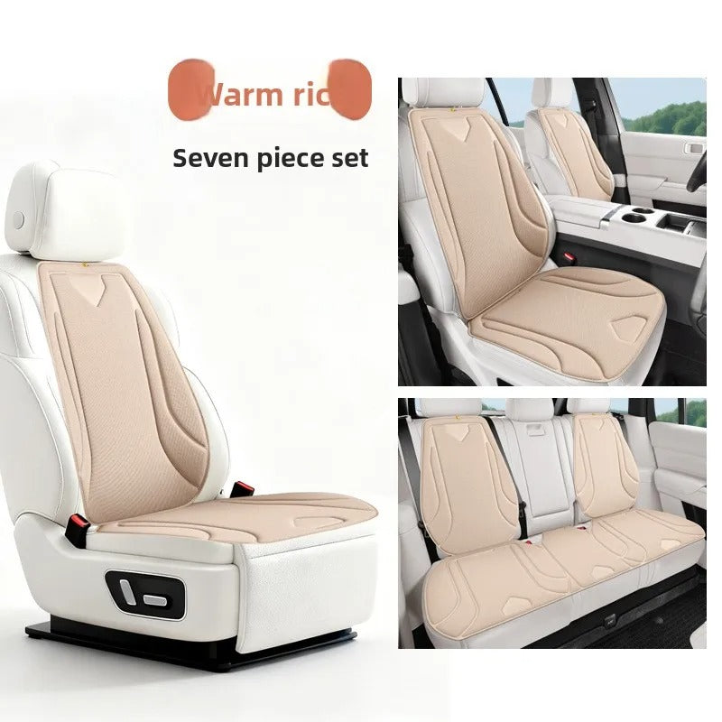 Universal Seaweed Fiber Car Seat Cover – Breathable Non-Slip Luxury Seat Protector - Delicate Leather