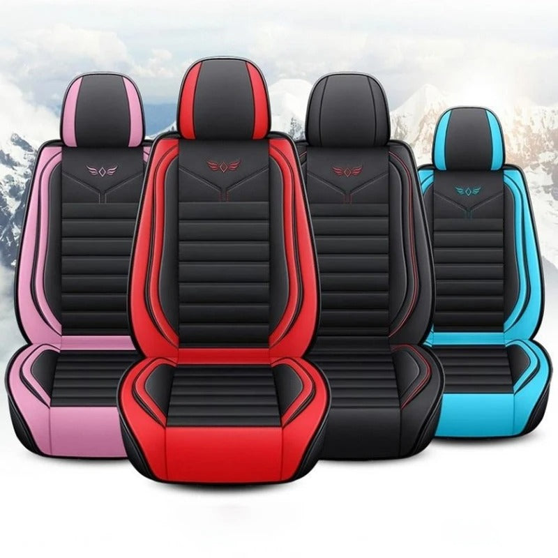 Universal Leather Car Seat Covers – Four-Season Interior Seat Protection Set - Delicate Leather