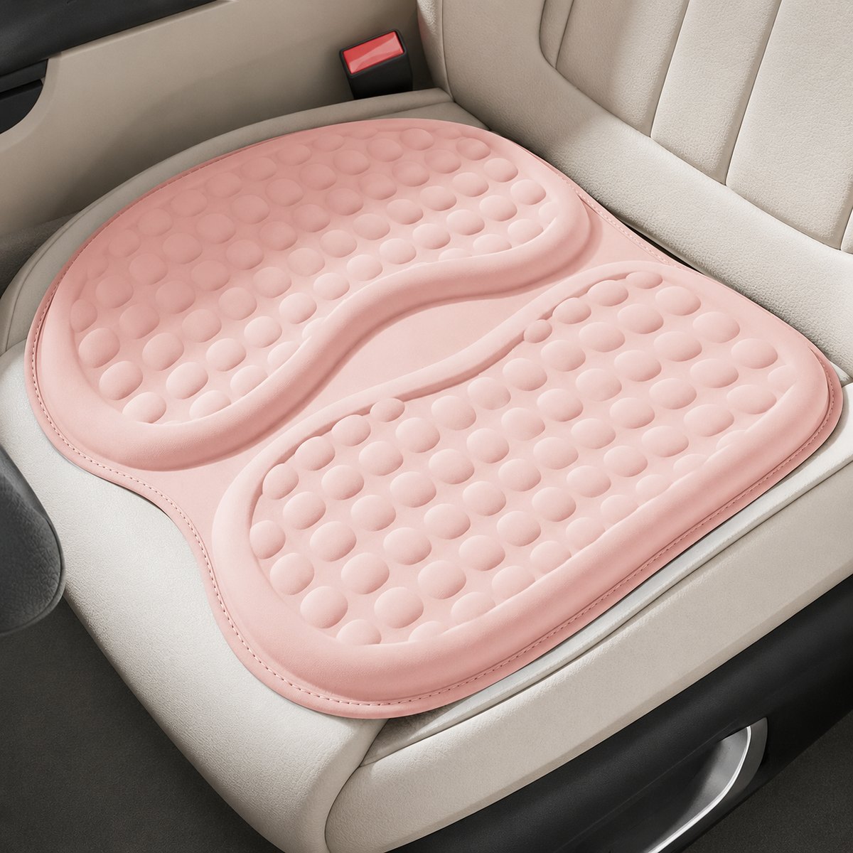 TPE Cooling Gel Seat Cushion – Breathable Ice Silk Summer Seat Pad for Car, Office & Home - Delicate Leather