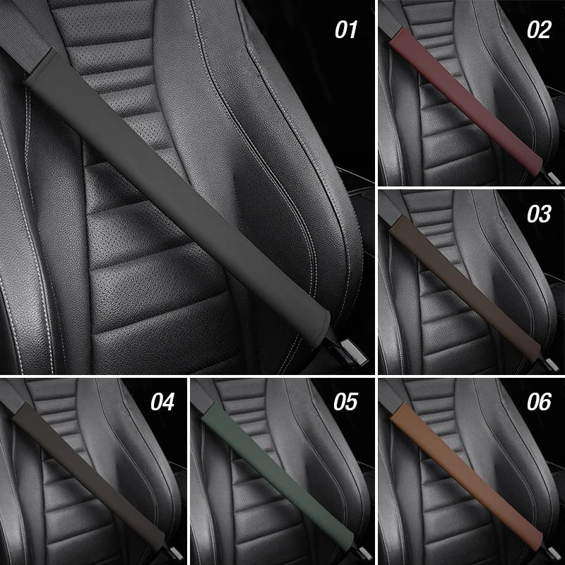48 cm Universal Microfiber Leather Seat Belt Cover – Soft Shoulder Pad Strap Protector for Car, SUV & Truck Interiors - Delicate Leather  