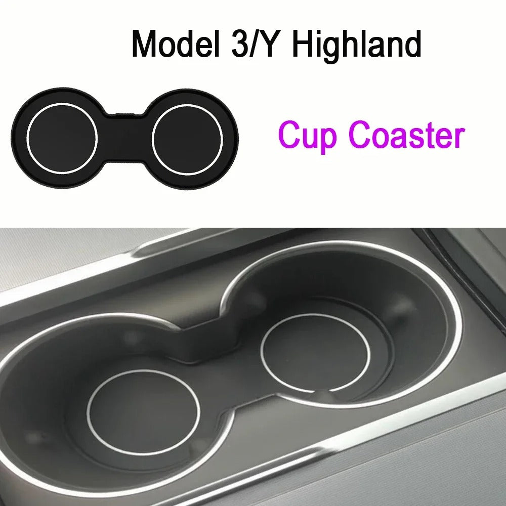 TPE Floor & Trunk Mats Set for Tesla Model Y 2021–2025 & Model 3 Highland – Waterproof, Anti-Slip Liner - Delicate Leather  