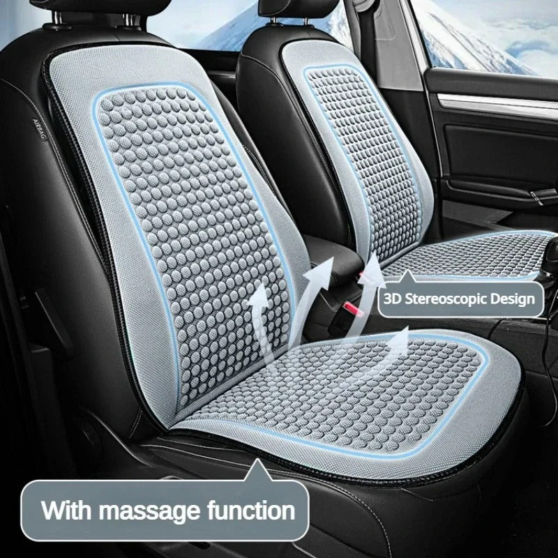 Ice Silk Car Seat Cushion – Breathable Universal Seat Cover with Memory Foam Padding - Delicate Leather  