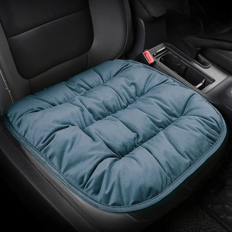 Fluffy Winter Car Seat Cushion – Warm Soft Memory Foam Seat Pad for Car, Office & Home - Delicate Leather