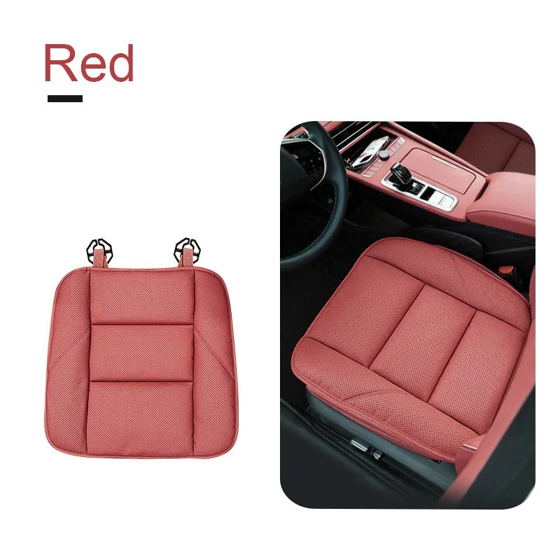 Universal Leather Car Seat Cushion – Breathable Anti-Slip All-Season Seat Protector - Delicate Leather  