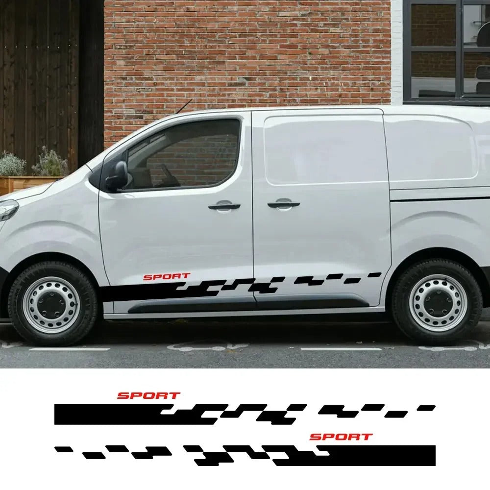 Car Side Stripe Graphics Vinyl Decal Kit – PVC Exterior Body Stickers