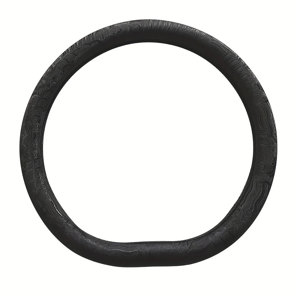 Brocade Embroidered Steering Wheel Cover – Retro Non-Slip All-Season Car Interior Accessory - Delicate Leather