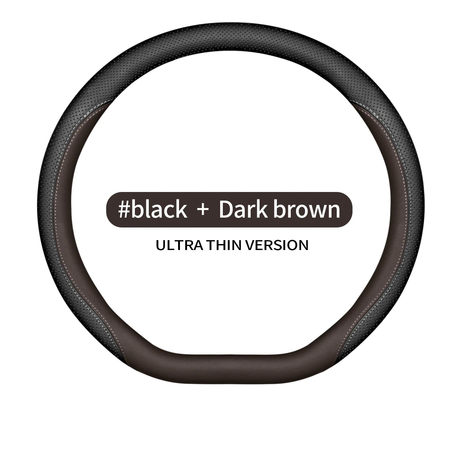 Universal Steering Wheel Cover – Nappa Rubber, No Inner Ring, Fit for 14.5–15 Inch Wheels - Delicate Leather  