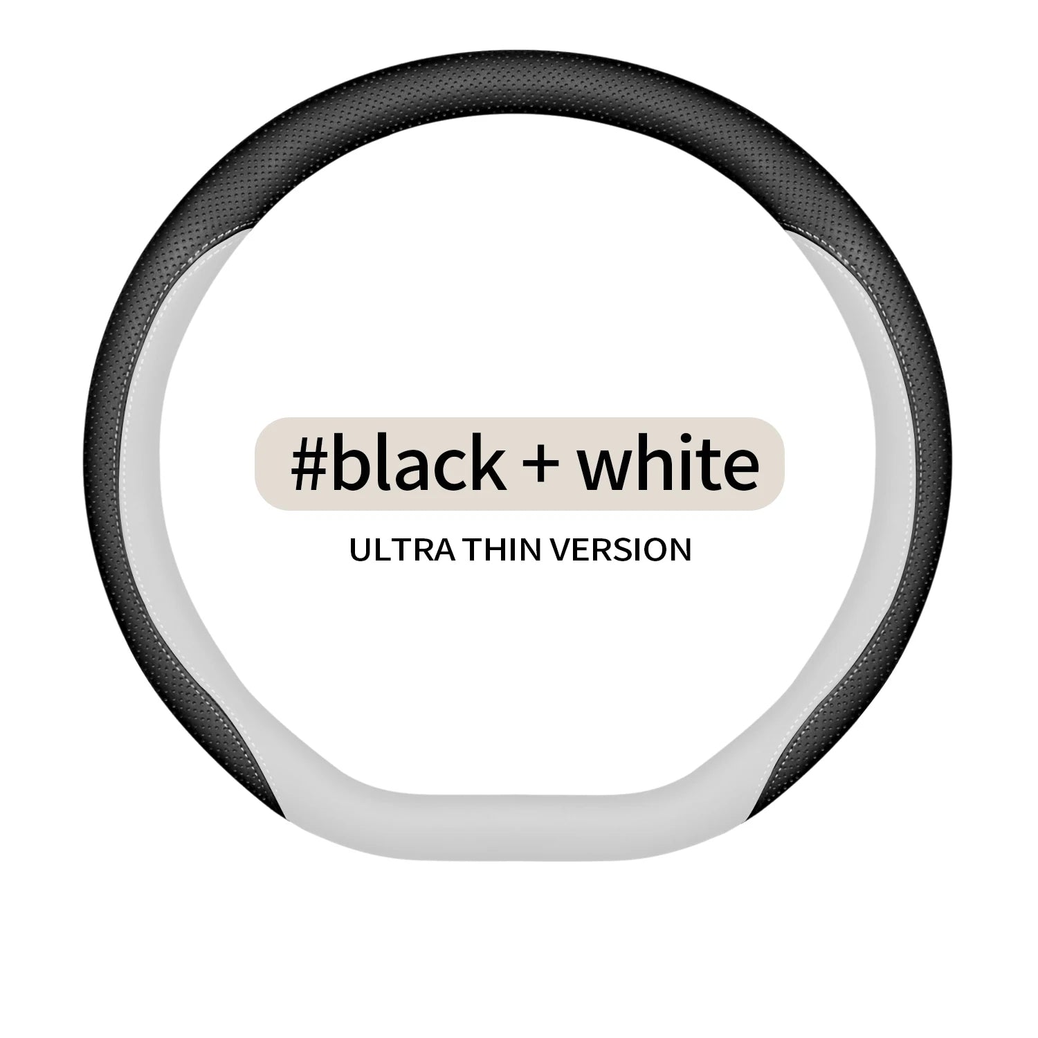 Universal Steering Wheel Cover – Nappa Rubber, No Inner Ring, Fit for 14.5–15 Inch Wheels - Delicate Leather  