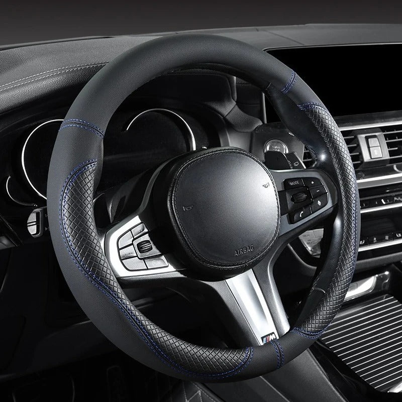 2024 New Universal Non-slip Leopard Print Leather Elastic Steering Wheel Cover - Delicate Leather  