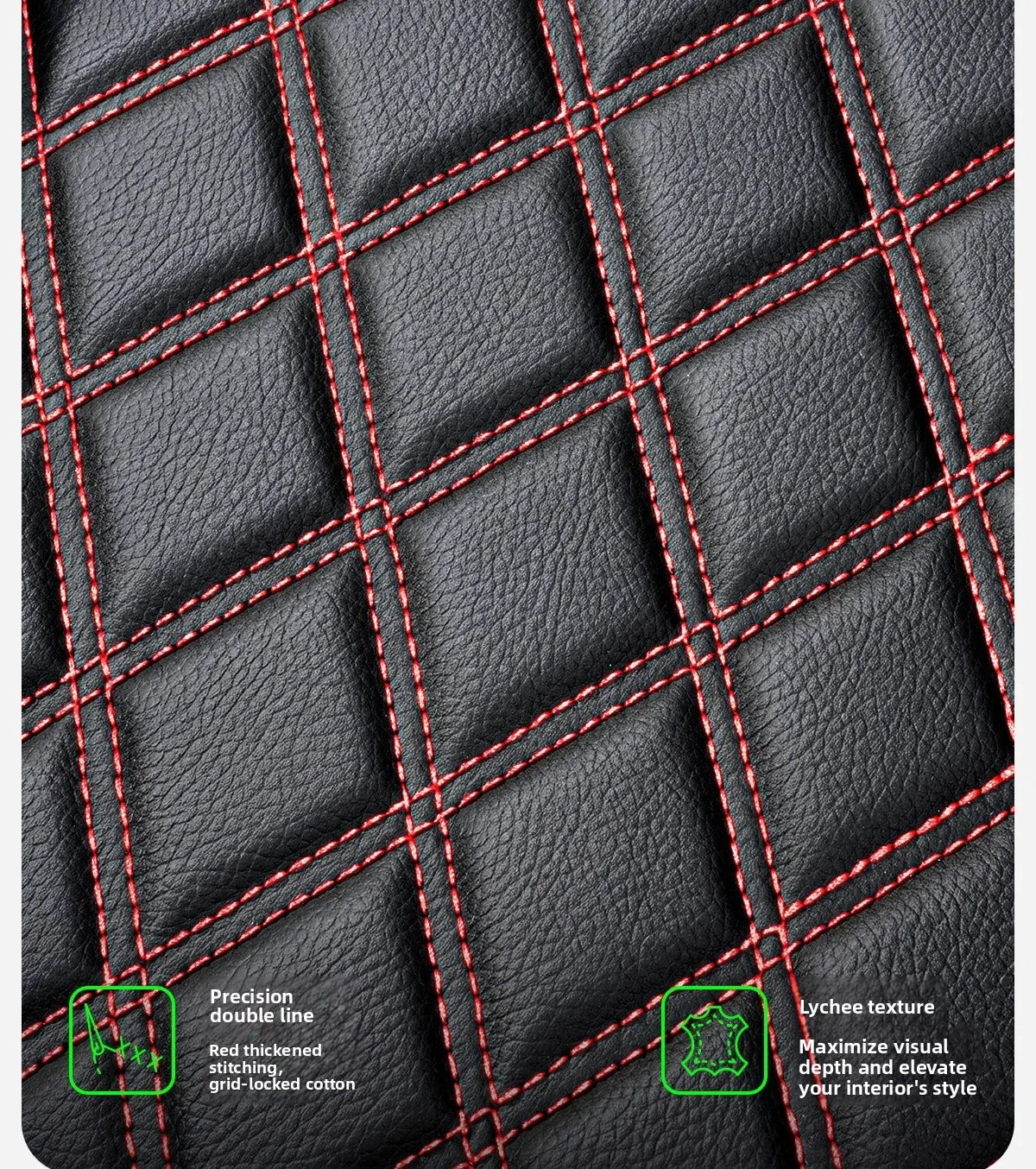 Luxury Nappa-Style Leather Car Seat Cover – Universal Fit, Perforated Design & All-Season Comfort - Delicate Leather