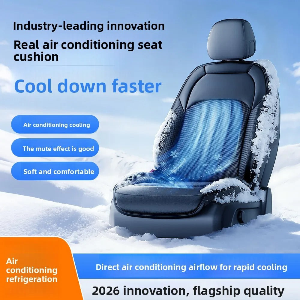Universal Car Seat Ventilation Cover – Breathable Cooling Cushion for Summer Comfort - Delicate Leather