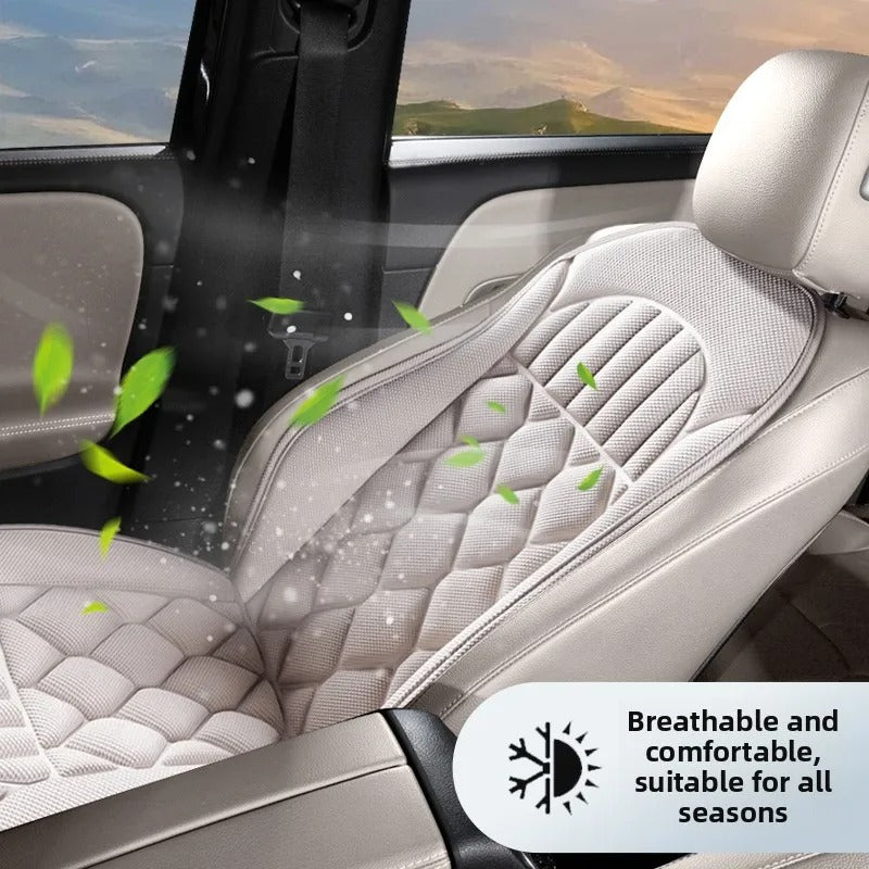 Universal Linen Car Seat Cushion – Four-Season Breathable Anti-Slip Seat Protector - Delicate Leather