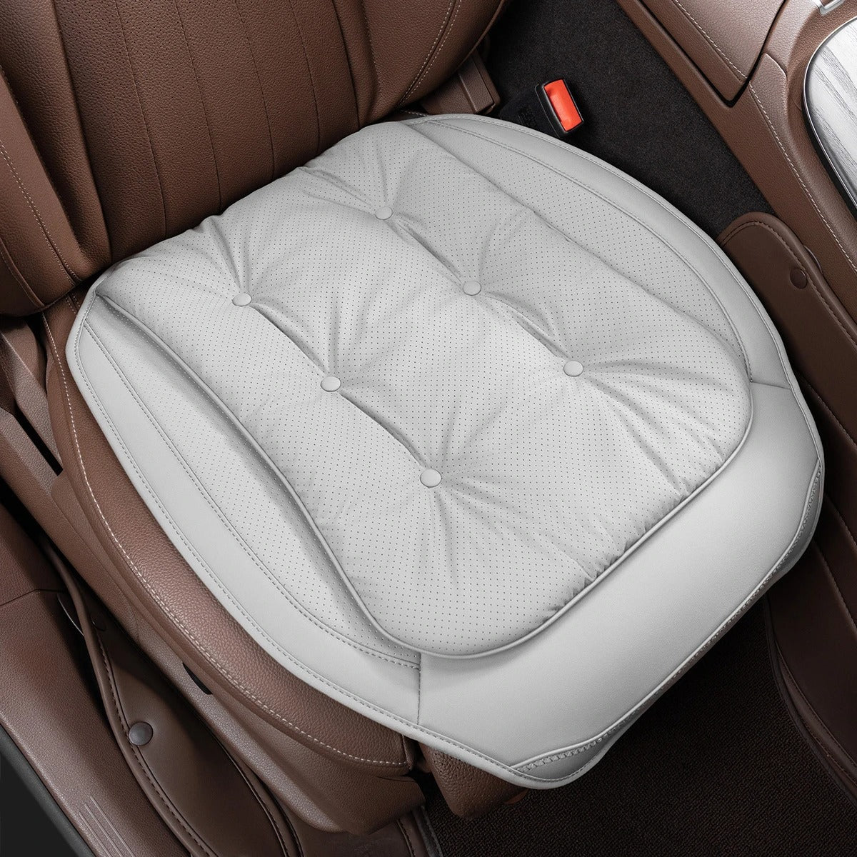 Universal Nappa Leather Car Seat Cushion – Breathable Anti-Slip Luxury Seat Protector - Delicate Leather
