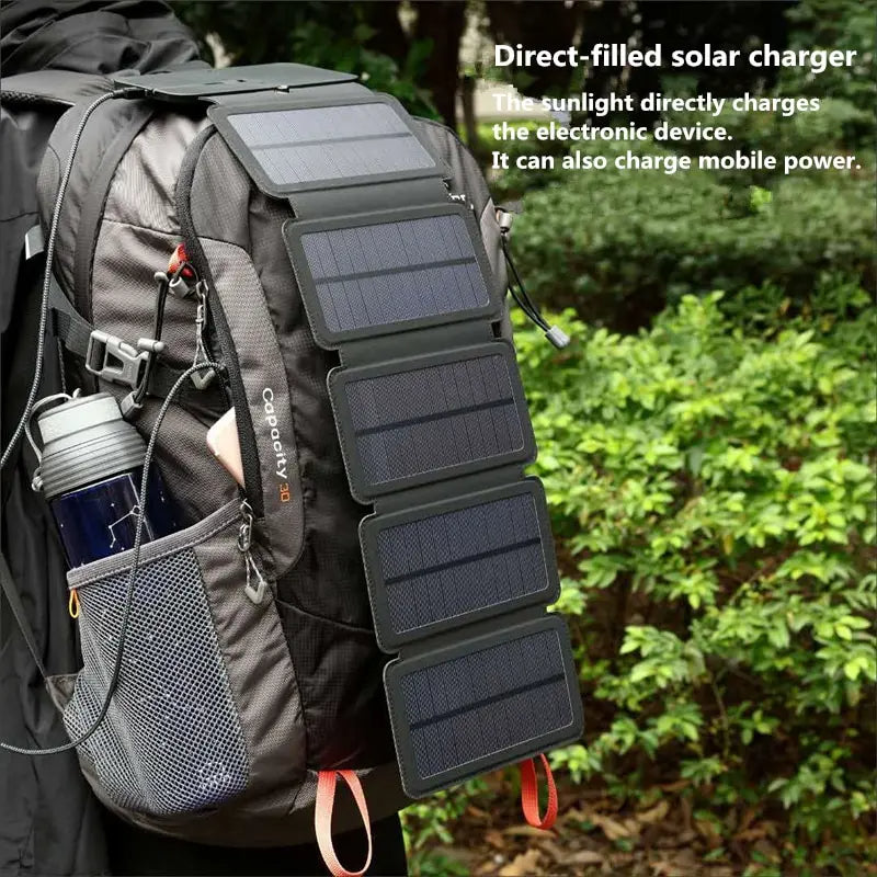 Outdoor Multifunctional Portable Solar Charging Panel: Foldable Design with 5V 1A USB Output, High Power Output Ideal for Camping and Outdoor Activities