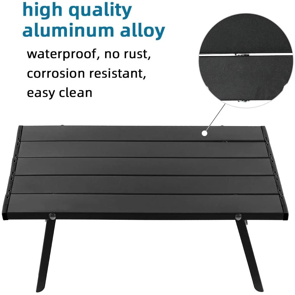 Outdoor Camping Portable Foldable Mini Table: Perfect for Tours, Beach, Picnics, and Barbecues. Ideal for Holding Tableware or Serving as a Folding Computer Desk, Lightweight and Easy to Carry