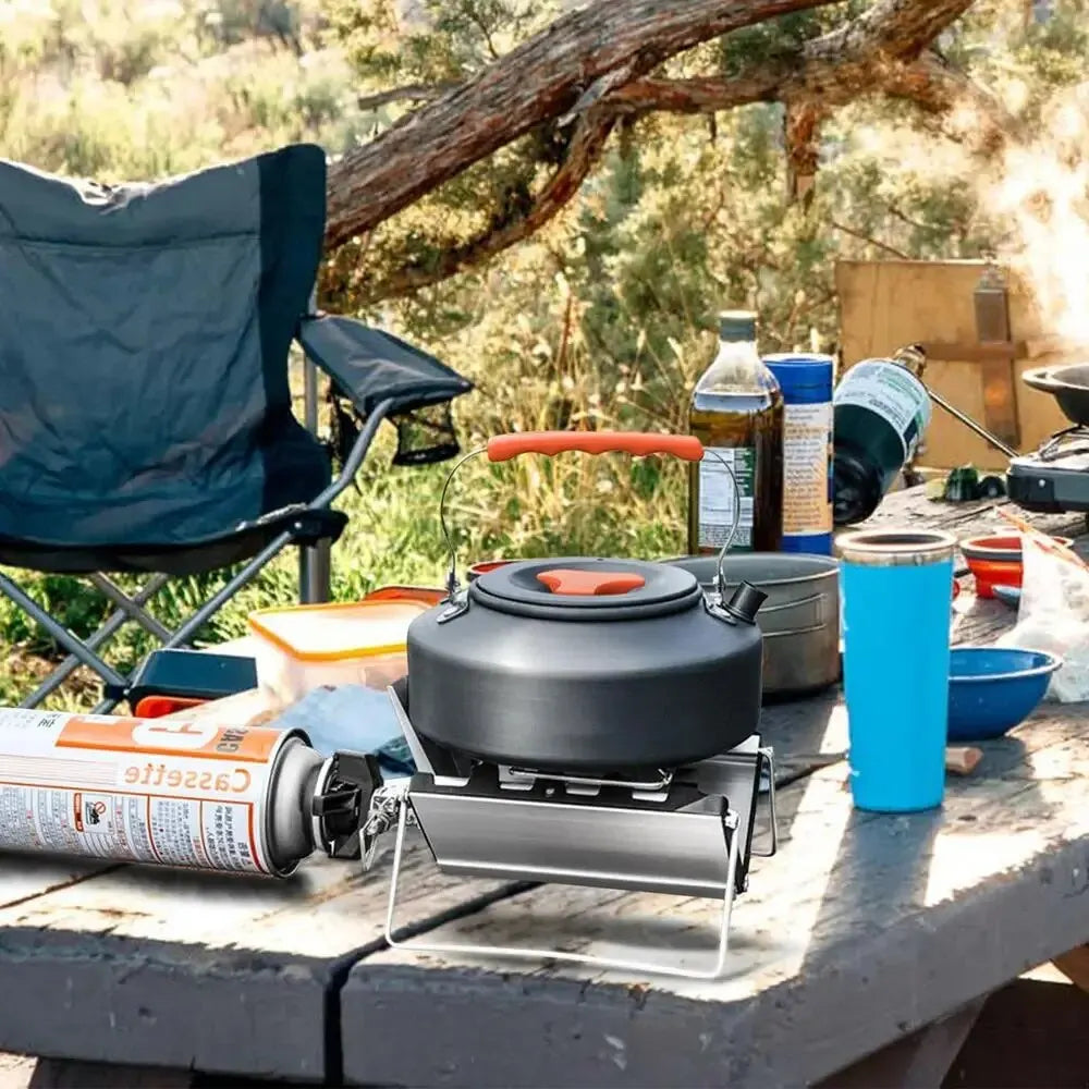 Folding Cassette Stove 2600W: Portable Outdoor Camping Gas Stove, Lightweight Picnic Travel Cooker with Windproof Design