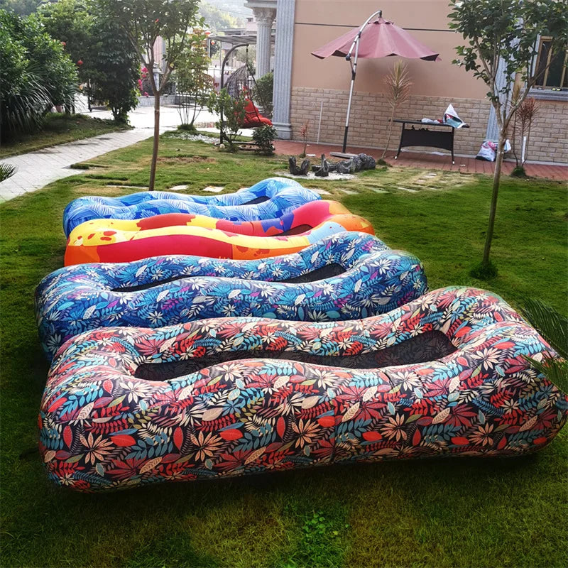 Simple Inflatable Outdoor Seating Portable Inflatable Sofa: Relax Anywhere - Waterproof & Floatable