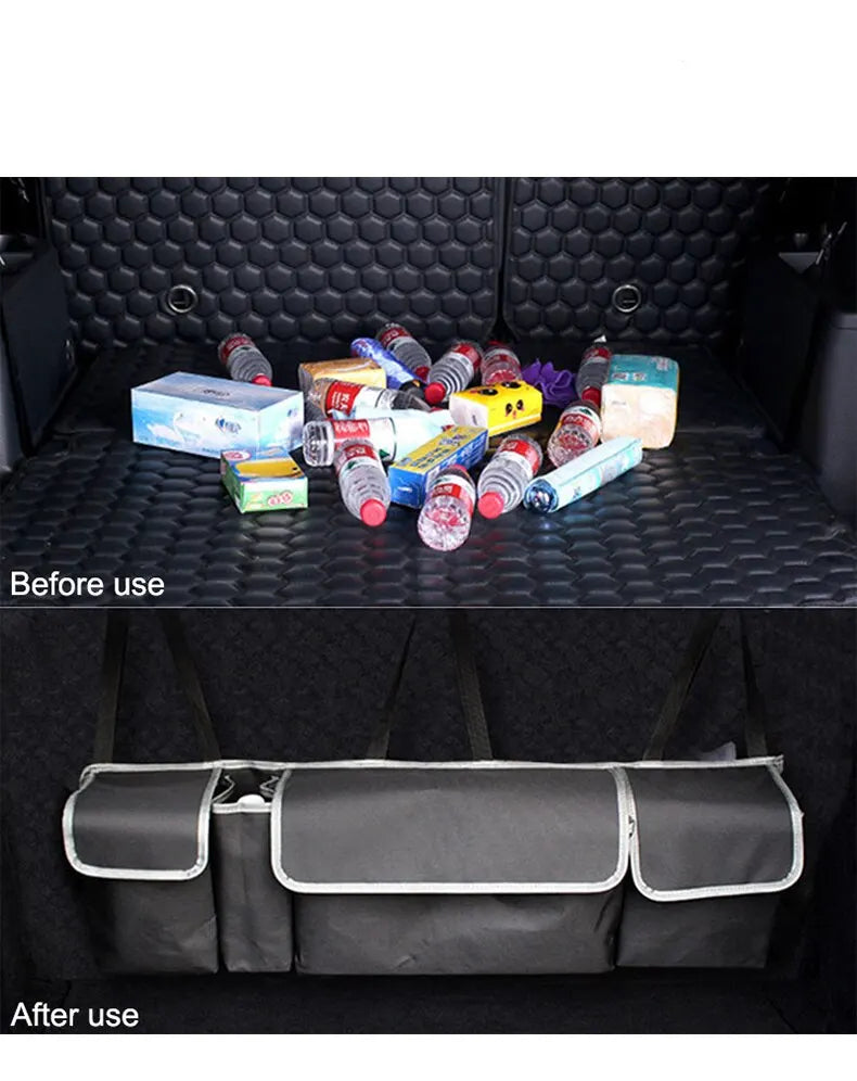 High Capacity Multi-Use Car Trunk Organizer: Oxford Backseat Storage Bag for Automobile Interior