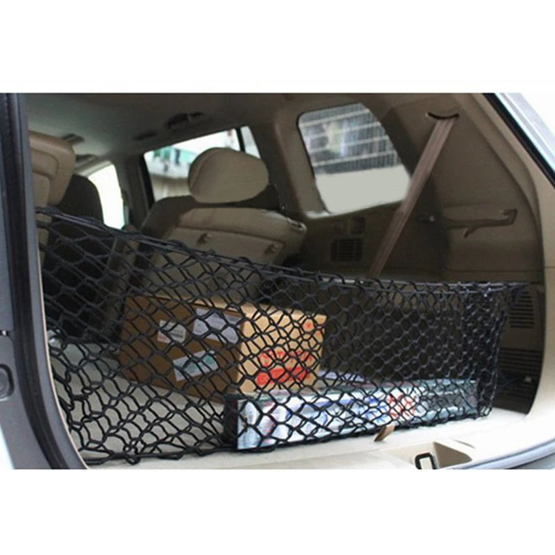 Car-Styling Boot String Mesh Elastic Nylon Rear Back Cargo Trunk Storage Organizer Luggage Net Holder Auto Accessory