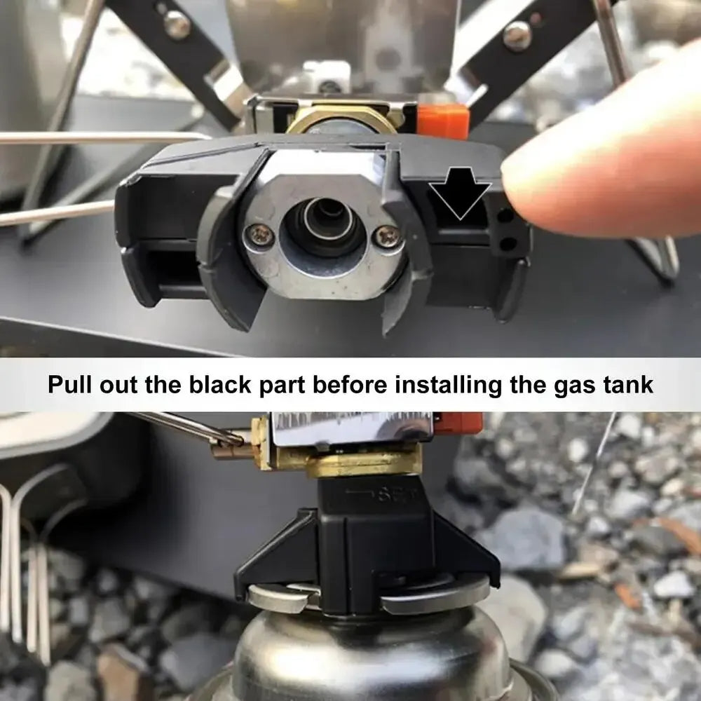 Folding Cassette Stove 2600W: Portable Outdoor Camping Gas Stove, Lightweight Picnic Travel Cooker with Windproof Design