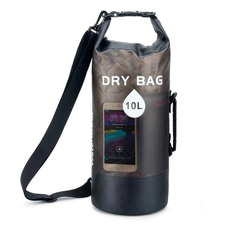 Waterproof Dry Bag: Available in 10L and 20L Sizes, Ideal Storage Pack Pouch for Swimming, Trekking, Rafting, Boating, and Kayaking. Versatile Drybags Backpack for Outdoor Adventures