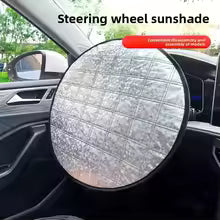 Universal Car Steering Wheel Cover – Anti-Slip Breathable Heat-Resistant Sun Protection Steering Wheel Protector - Delicate Leather