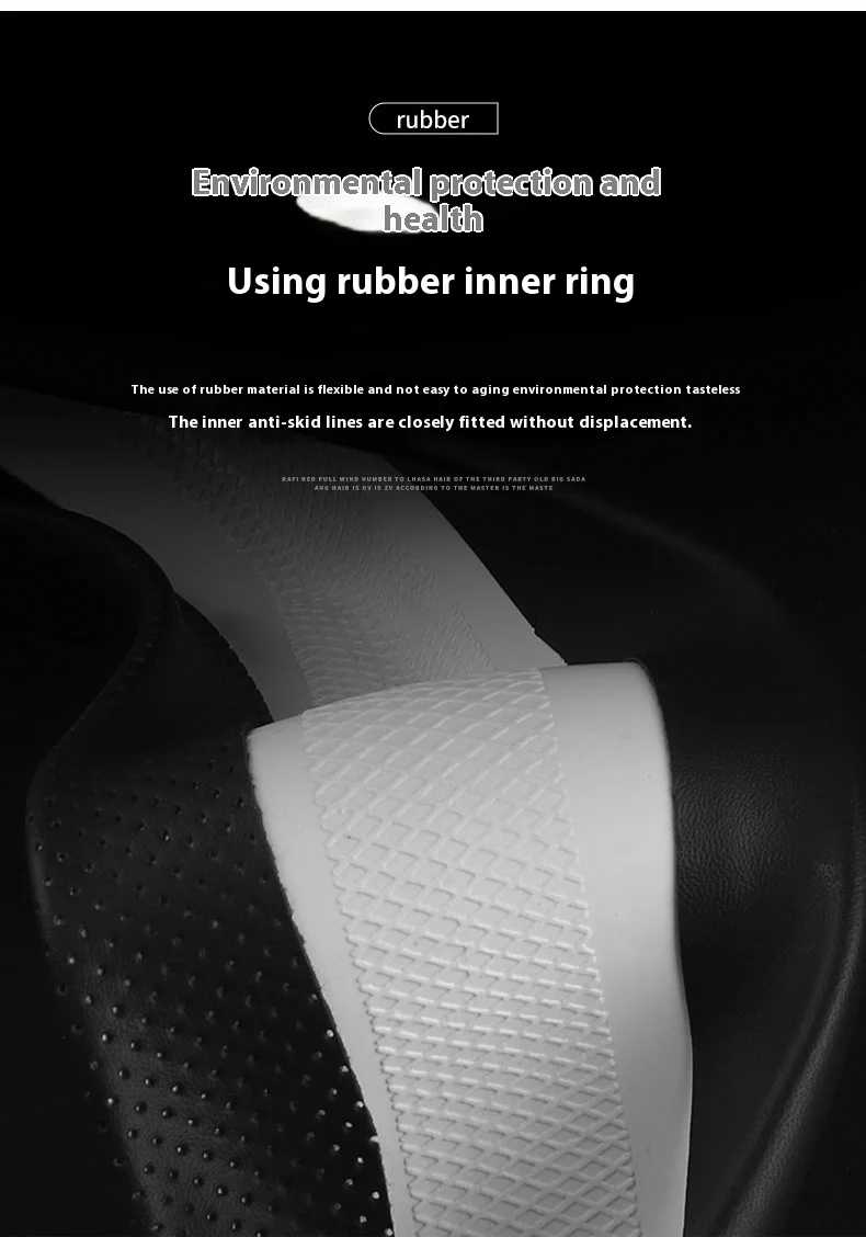 Universal Leather Steering Wheel Cover – 38cm, Non-Slip, Compatible with Select Mid-Size & SUV Models - Delicate Leather  