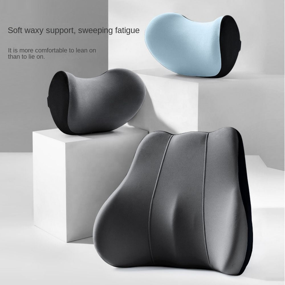 Car Comfort Ride Head and Lumbar Support Pillow for Cervical Spine Protection and Stress-Free Travel