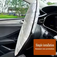 Universal Car Steering Wheel Cover – Anti-Slip Breathable Heat-Resistant Sun Protection Steering Wheel Protector - Delicate Leather