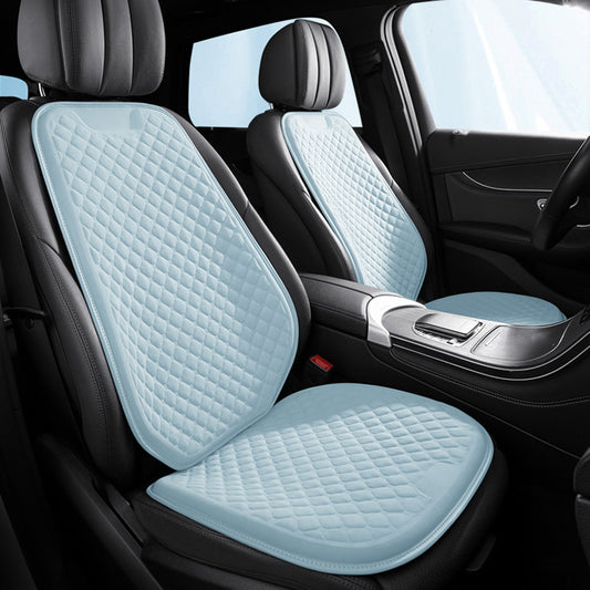 Gel Seat Cushion Pad – Foldable Cooling Cushion with Washable Cover for Cars, Office, and Home - Delicate Leather