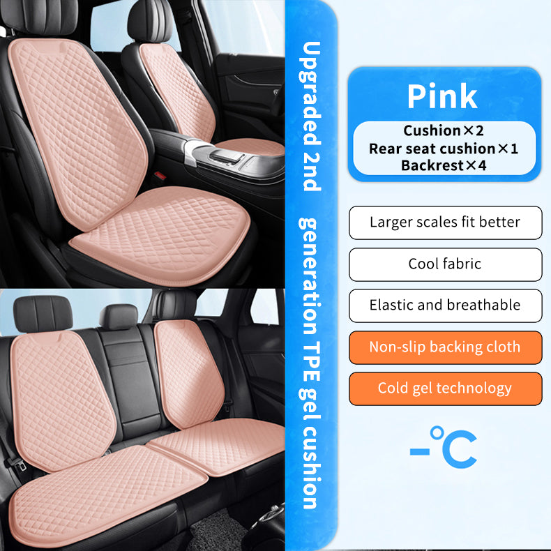 Integrated Gel Seat Cushion Pad Car Accessories Soft Travel Foldable Cooling Wheelchairs Gel Seat Cushions with Cover