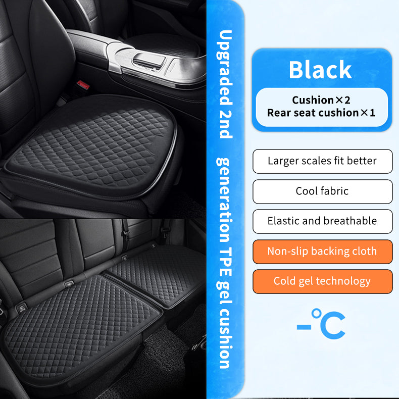 Integrated Gel Seat Cushion Pad Car Accessories Soft Travel Foldable Cooling Wheelchairs Gel Seat Cushions with Cover