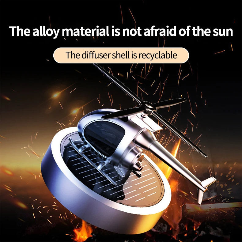 Solar Energy Helicopter Car Perfume Aromatherapy Luxury Car Air Fragrance Freshener